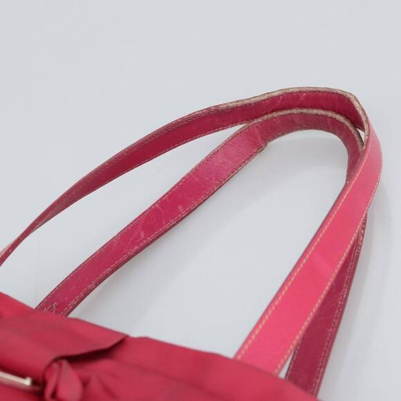 Prada Tote Bag Nylon Pink Gold Auth #155974P18B - Picture 8 of 15